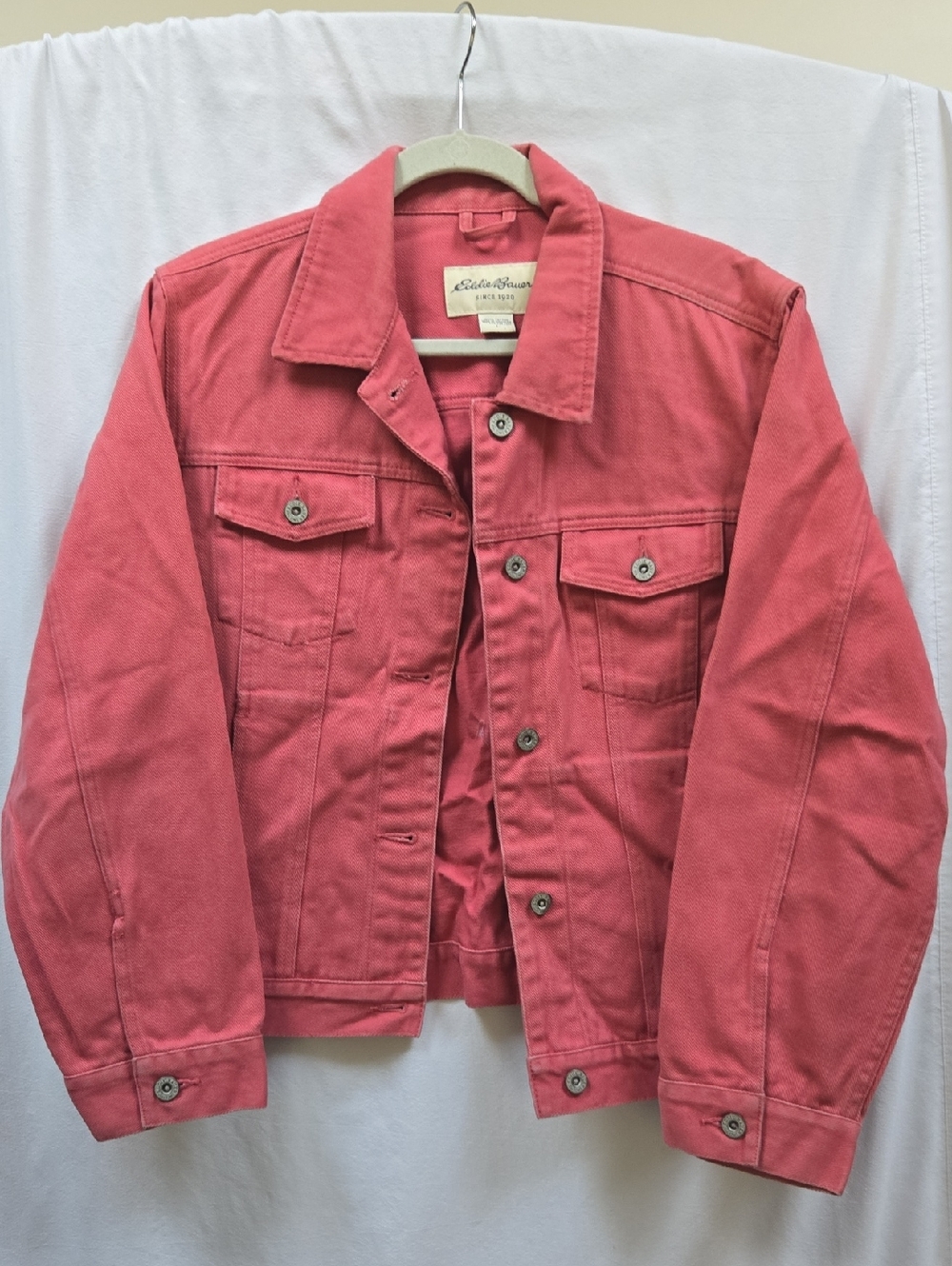 Eddie Bauer Coral Pink Denim Jacket
